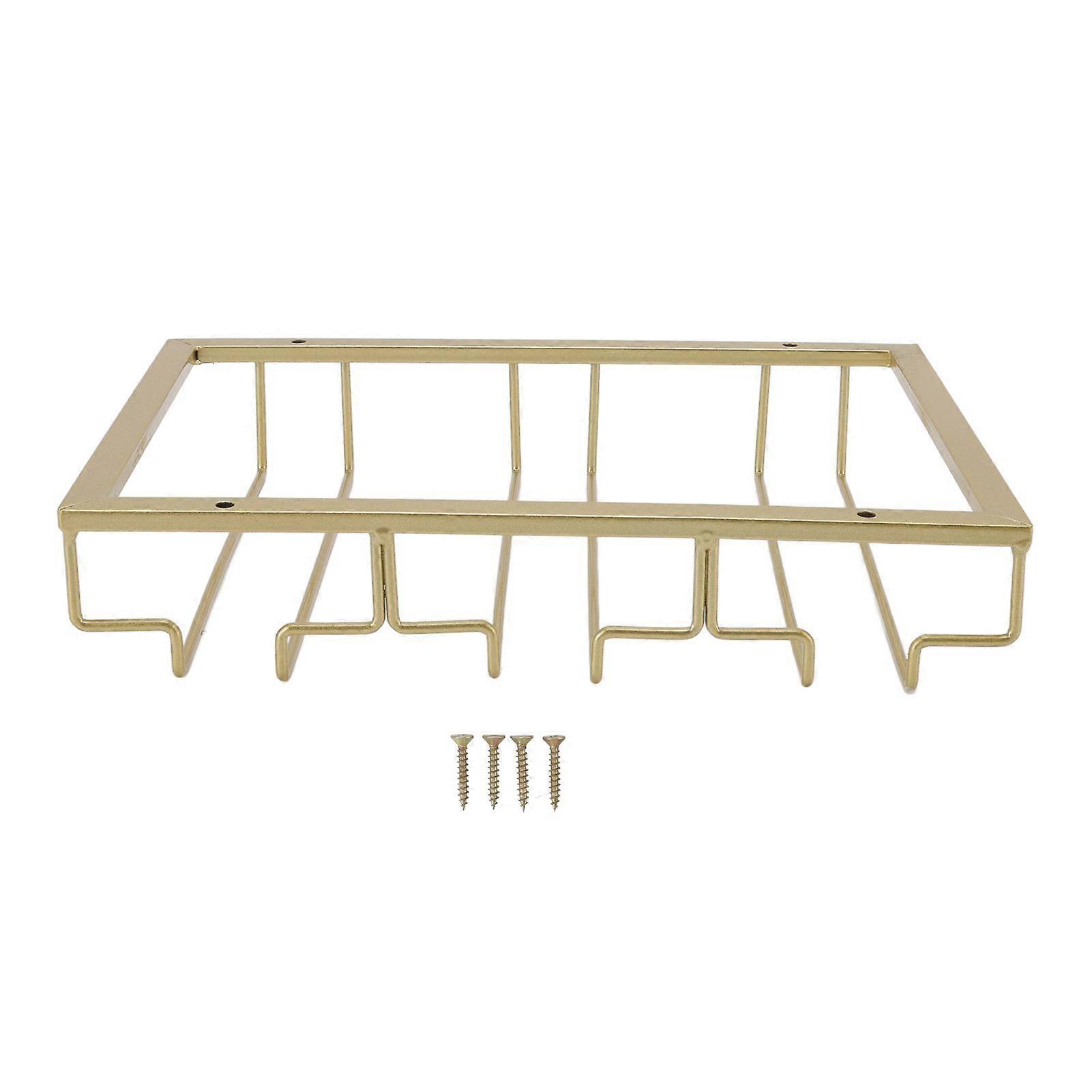 الحديد الفن رأسا على عقب النبيذ حامل زجاج النبيذ على النمط الأوروبي معلقة النبيذ الزجاج الرف تحت خزانة الذهب