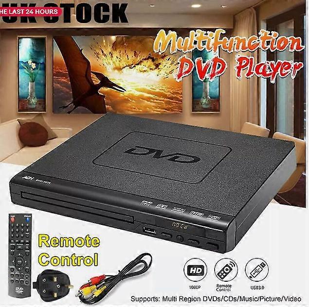 DVD-Player Multi Region Free mit Fernbedienung USB3.0/2.0 Port CD MP3