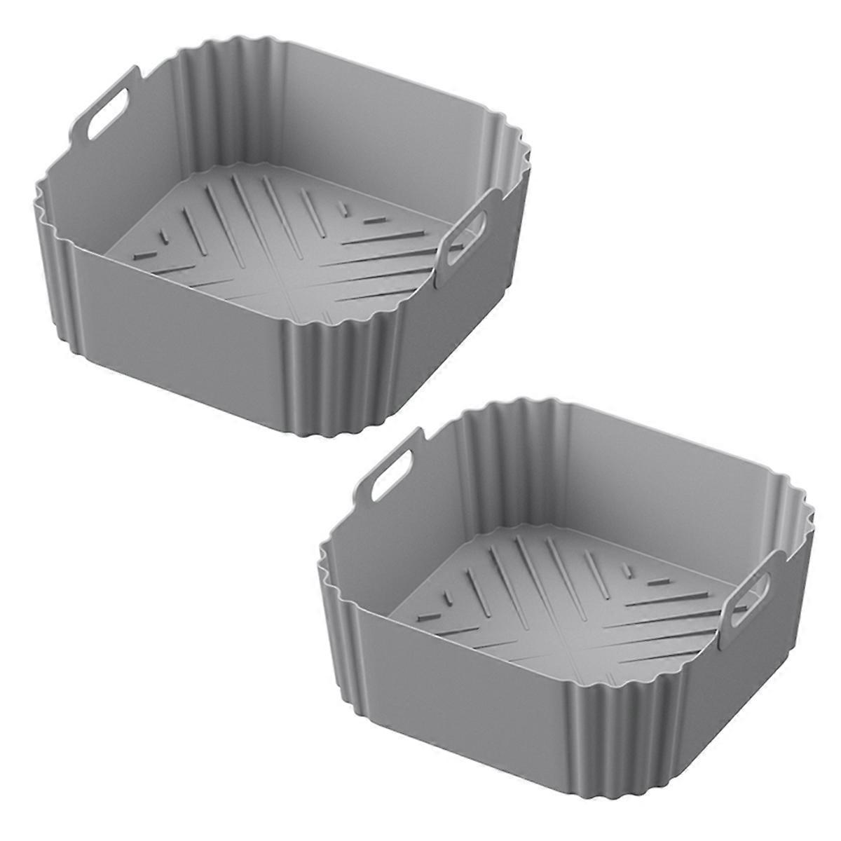 2PCS Silicone Air Fryer Liners for Air Fryer Pro XL AF141 AF140 AF181 Square Air Fryer Liners Reusa
