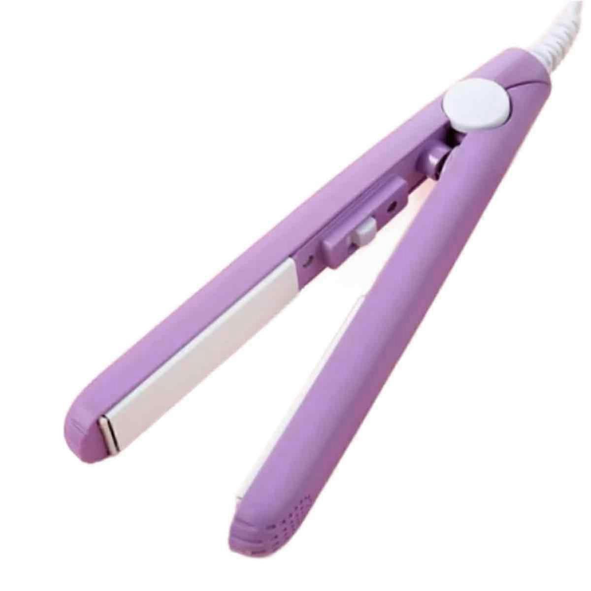 Ceramic mini straightener for quick hair styling