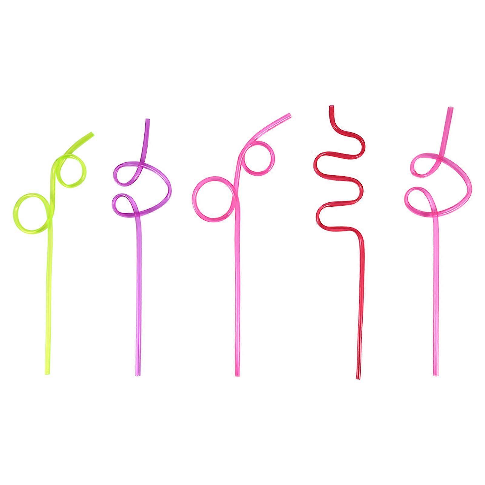 10pcs Colorful Crazy Curly Drinking Straws for Birthday Parties