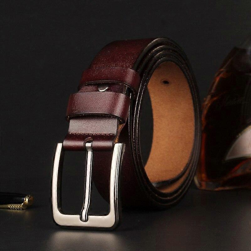 100-170cm Real Cow Genuine Leather Belts for Man High Quality Plus Long Size Male Pin Buckle Waist Belt Strap