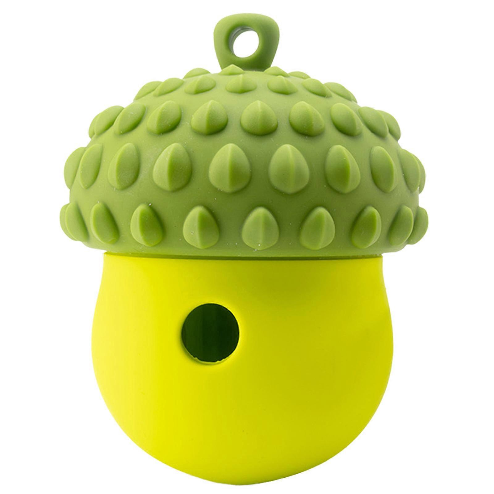 Somun Şekli Köpek Besleyiciler Oyuncak Pet Yavaş Yeme Tedavi Besleyiciler Oyuncak Yumuşak Silikon Diş Çıkarma Oyuncak Köpek Eğlence Kaynağı Çim yeşil