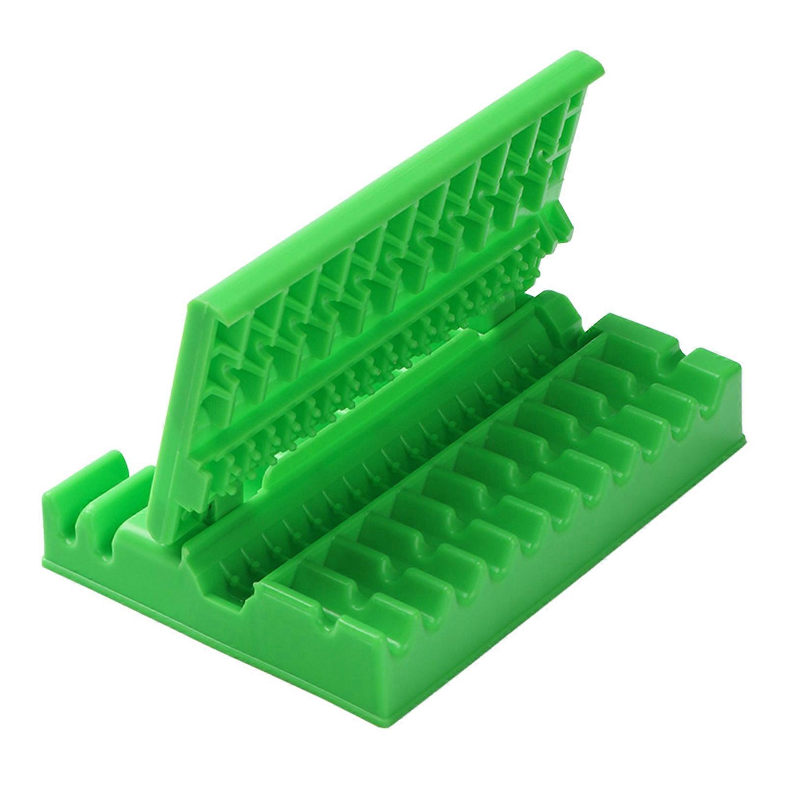 Portable Multifunctional Meat Skewer Machine Quick and Efficient BBQ Tool Portable Meat Skewer Box Outdoor BBQ Gadget Green