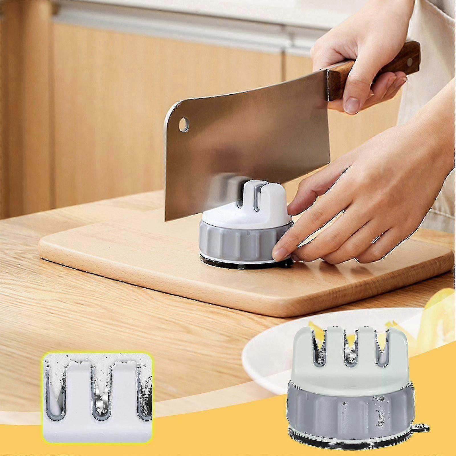 Multifunctional Knife Sharpener Suction Cup Sharpener Household Quick Sharpening Stone Fruit Knife Kitchen Knife Sharpening