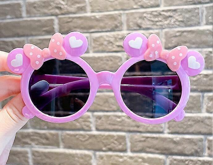 (Morado)Gafas de sol de lazo de dibujos animados