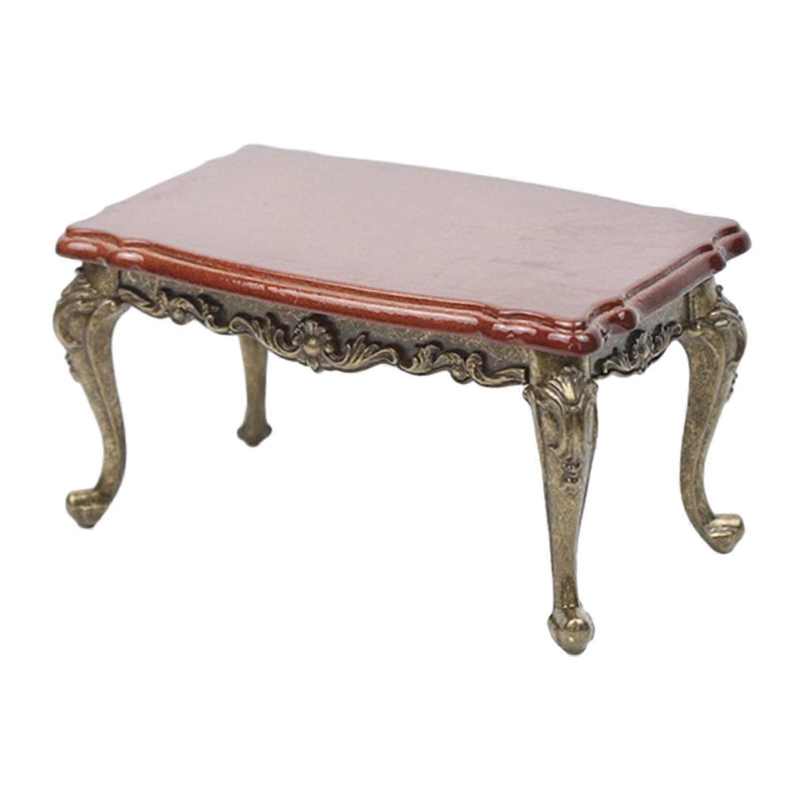 1:12 Scale Dollhouse Model Desk, Dollhouse Rectangular Table Accessories Toy,