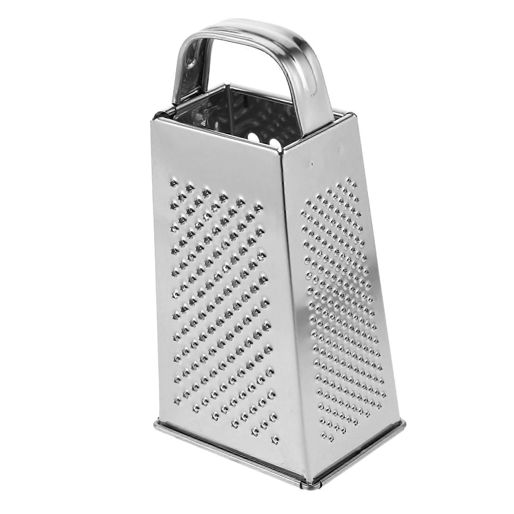 Potato Peelers Box Grater Stainless Steel 4-Sided Kitchen Tool with Fine, Medium, Coarse, and Slicing Blades