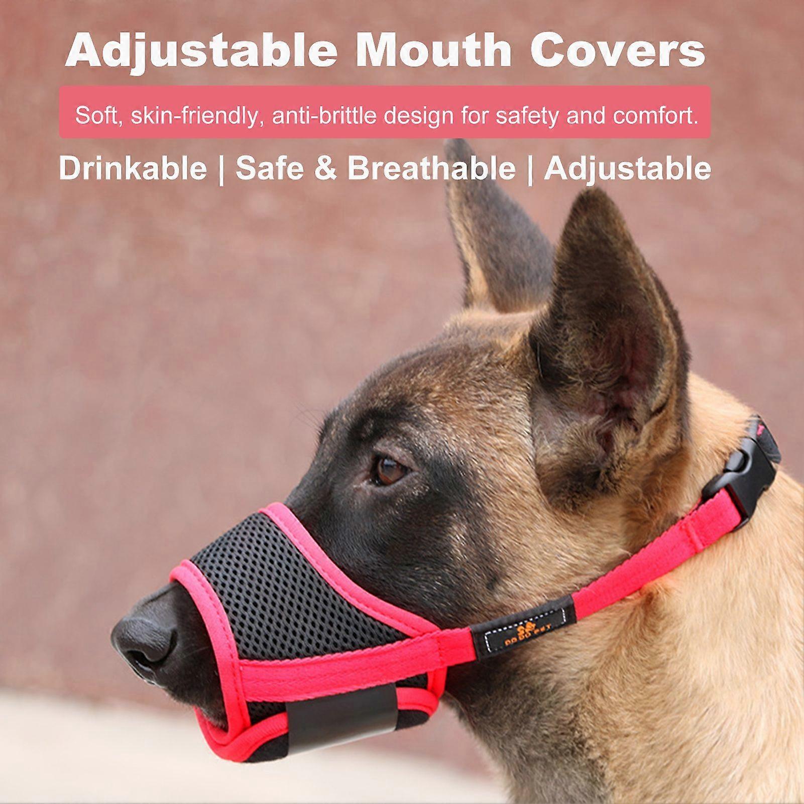 Dog Muzzle Dog Mouth Cover Anti Bite Anti Misuse Dog Mouth Cover Waterproof Dog Stop Barker Breathable Adjustable Dog Muzzle for Small, Medium, Large 