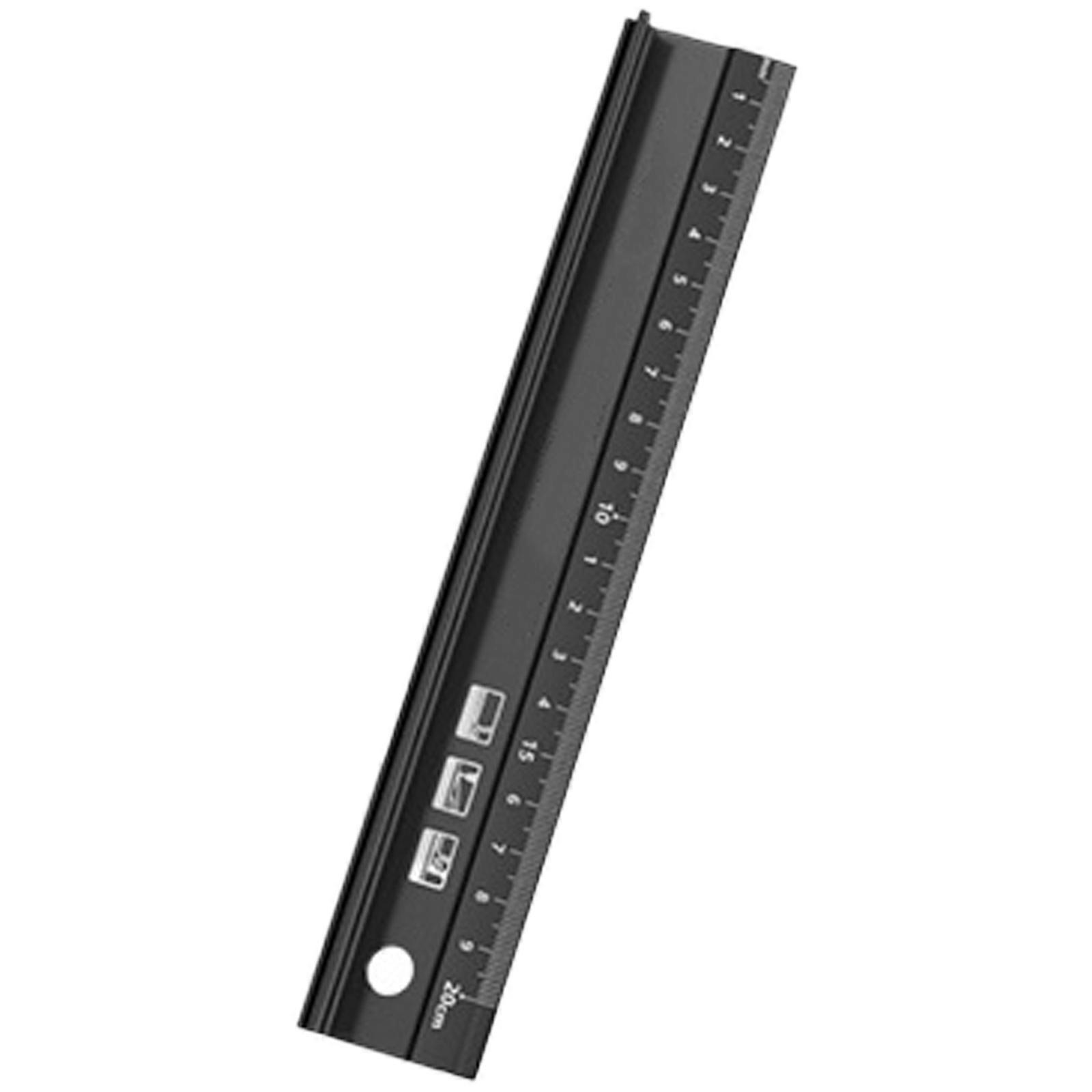 Small Aluminum Multiple Tool Ruler Protective Straight Ruler Convenient Measuring for Measuring Drawing & Crafting