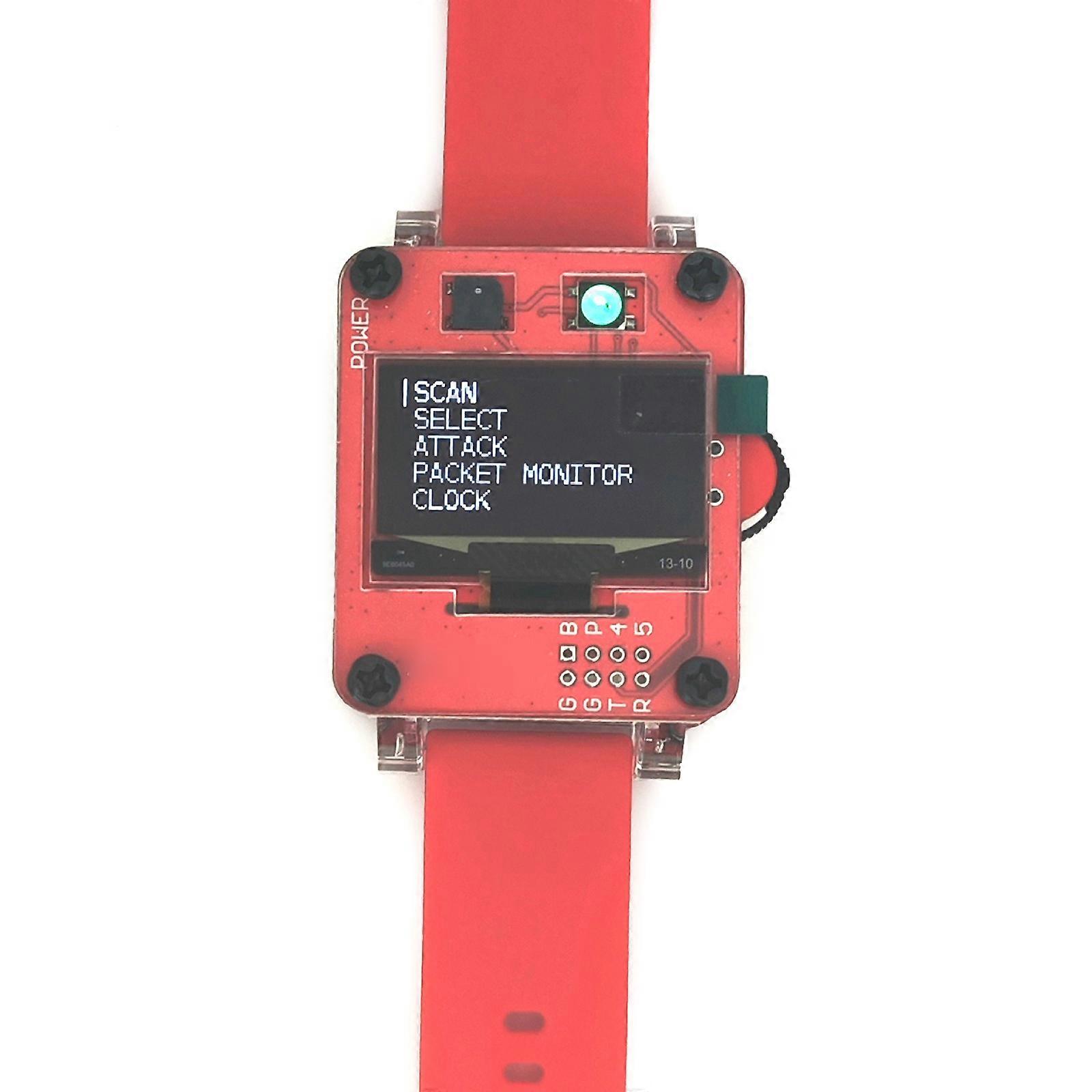 Watch Smartwatch WiFi Connection WiFi Development Tool Watch for Programmers Development Red