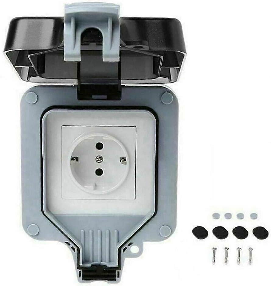 Amp Outdoor Electrical Outlet With Weather Resistant And Tamper Resistant Capabilities, Indicator Light & On Off Switch For Convenience, Boasts High