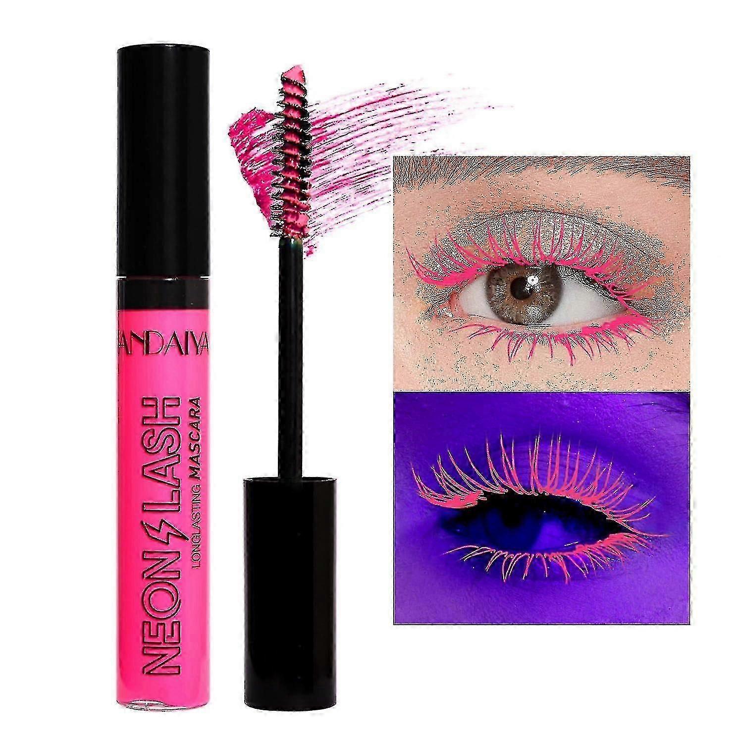 Mascara, Uv Glow Blacklight Colored Pour Cils Rose