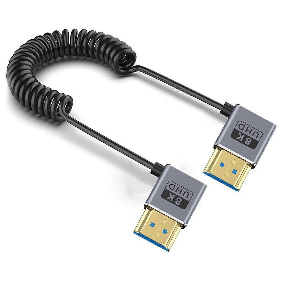 0.7m コイル同軸 8K 48Gbps HDMI 2.1 ケーブル