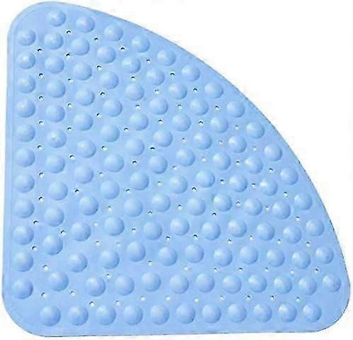 Sector Rubber Corner Shower Mat, Quadrant Αντιολισθητικό Στρώμα Μπάνιου Αντιβακτηριδιακό Στρώμα με Βεντούζες για Ντους ή Μπανιέρα, Αντιολισθητικό Χαλάκι Μπάνιου, 54x54cm