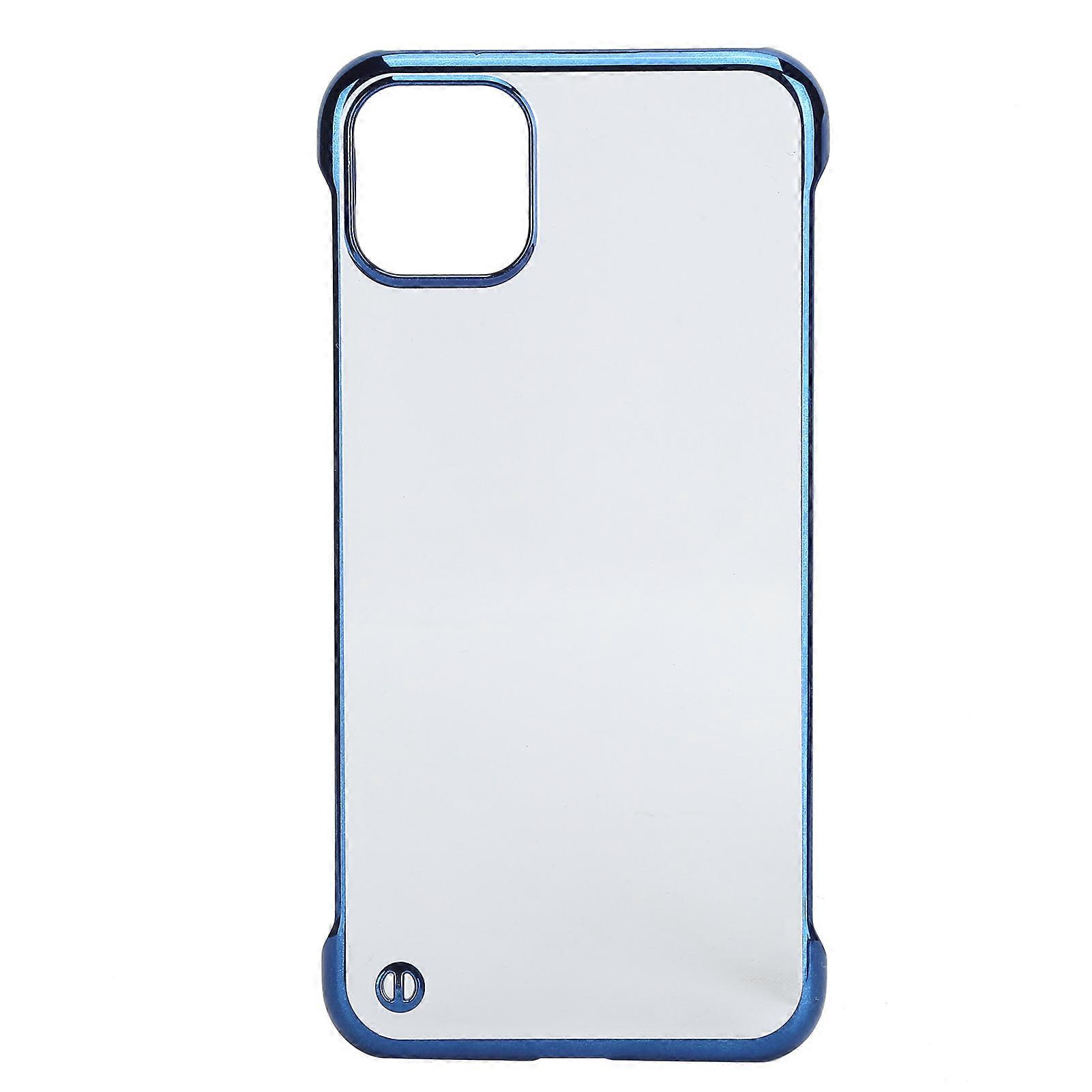 Electroplated Hard PC Phone Case for IPhone 11Pro Max Half Border Transparent Phone Cover