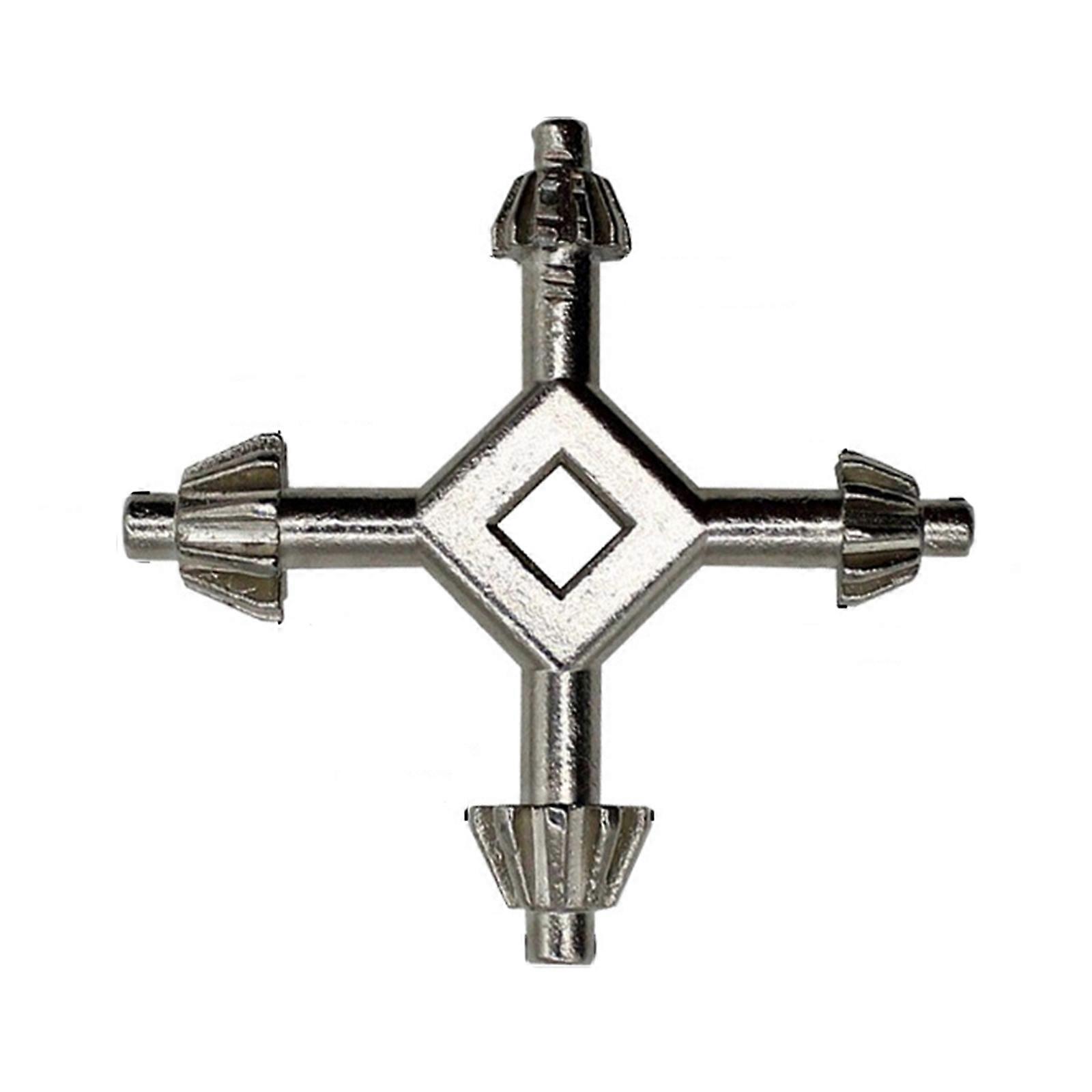 Stable 4 in 1 Drill Chucks Wrench Universal Drill Chucks Tool Metal Manual Tool designs for Multifunction Hand Tool Need Silver