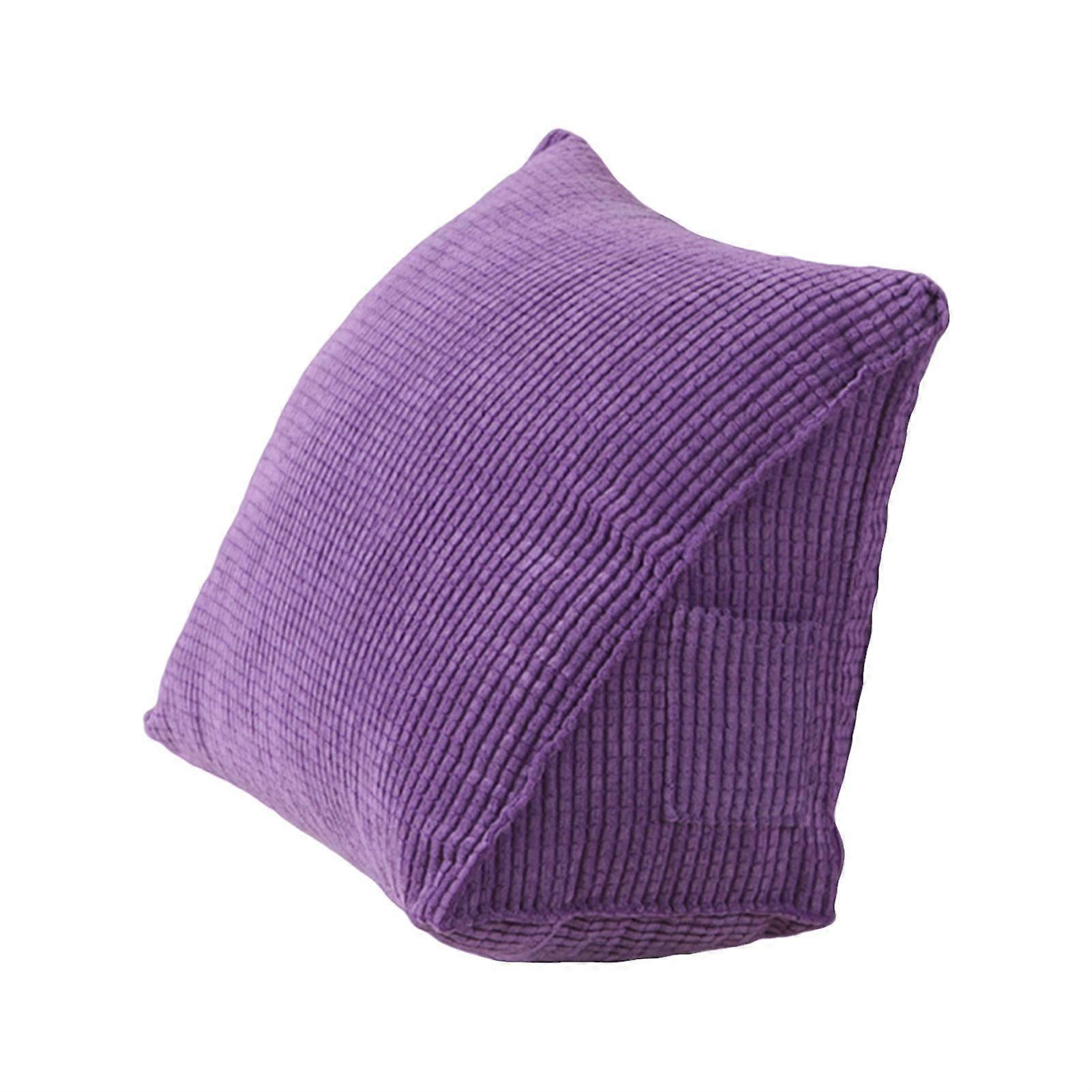 Triangle Pillow Comfortable Reading Pillow With Zip Pocket Triangle Wedge Bolster Small Back Support Pillow Cushie Pillows for Office Home Bed Sofa