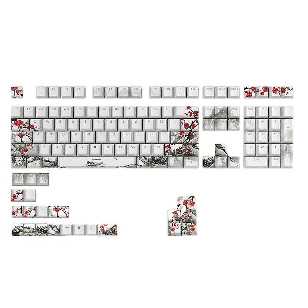 129 tangenter Keycaps Bakgrundsbelyst Mekanisk Keycap PBT Ryska Koreanska Japanska Engelska