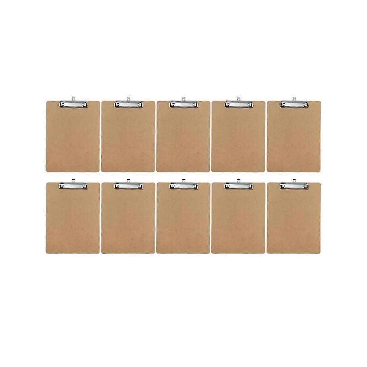 10Pcs Wooden Board Clips Flat Folder Menu Holder Wooden Clipboard Splints for Office, School, Class