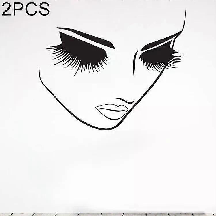 Makeup Wall Art Stickers-2 PCS Beauty Studio Decor,57x49cm,