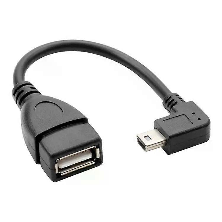 90 Degree Mini USB Adapter Cable-OTG Function,13cm Length,
