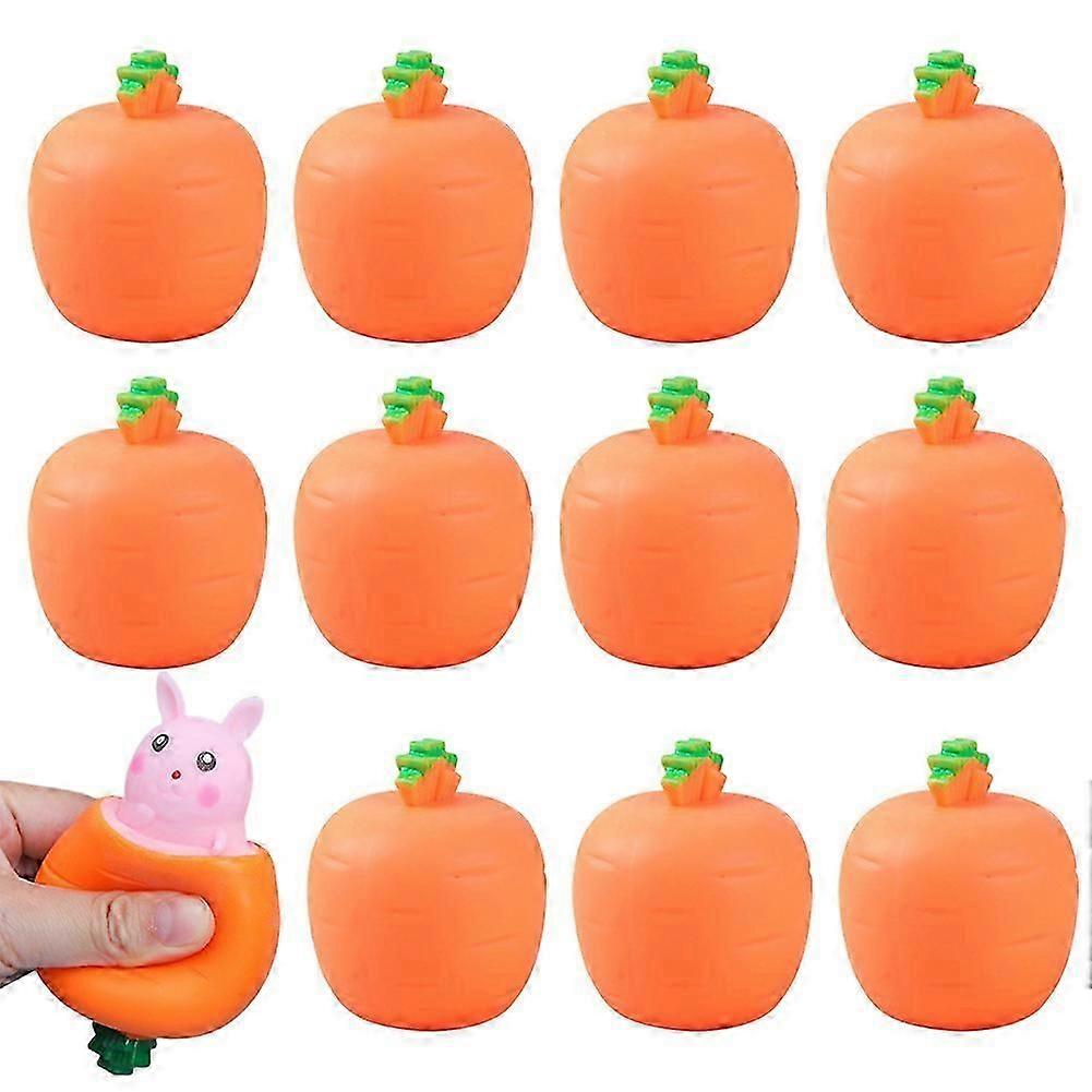 Squeeze Pop Up Carrot Bunny Toy,  Easter Carrot Bunny Squeeze Toy, Squishes Carrot Rabbit Funny Novelty Toy
