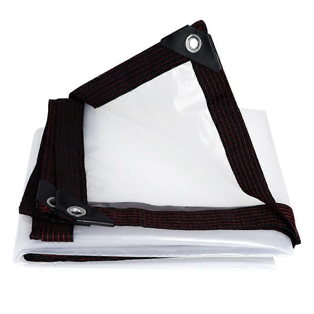 Clear Tarps, Transparent Tarpaulin for Multi-Use Waterproof Protection, Outdoor Clear Vinyl Cover with Reinforced Edges and Anti-Rust Grommets, Ideal