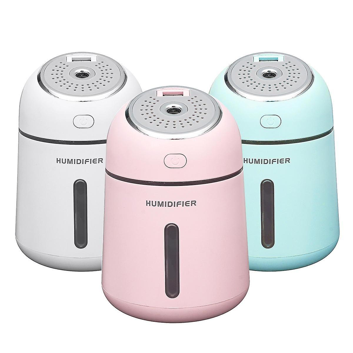 4 In 1 330ml Ultrasonic Air Humidifier Usb Fan Led Light Cool Mist Aroma Oil Diffuser