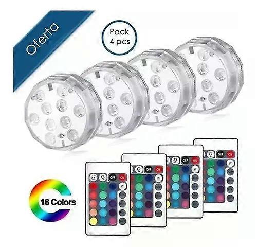 Led Rgb Submersible Light 4pcs Pool Lighting Package