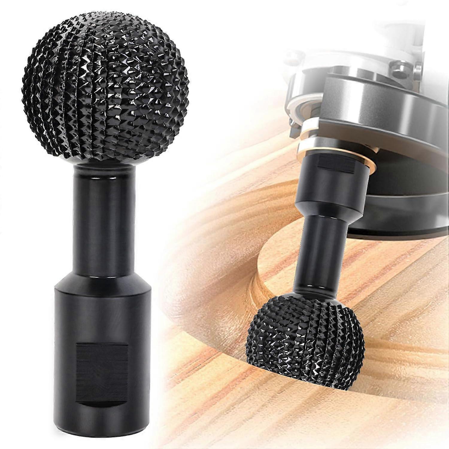 Sphere Rotary Burr 5/8-11 Threads for 4.5 Inch and 5 Inch Angle Grinder, Ball Gouge Attachment for Woodworking