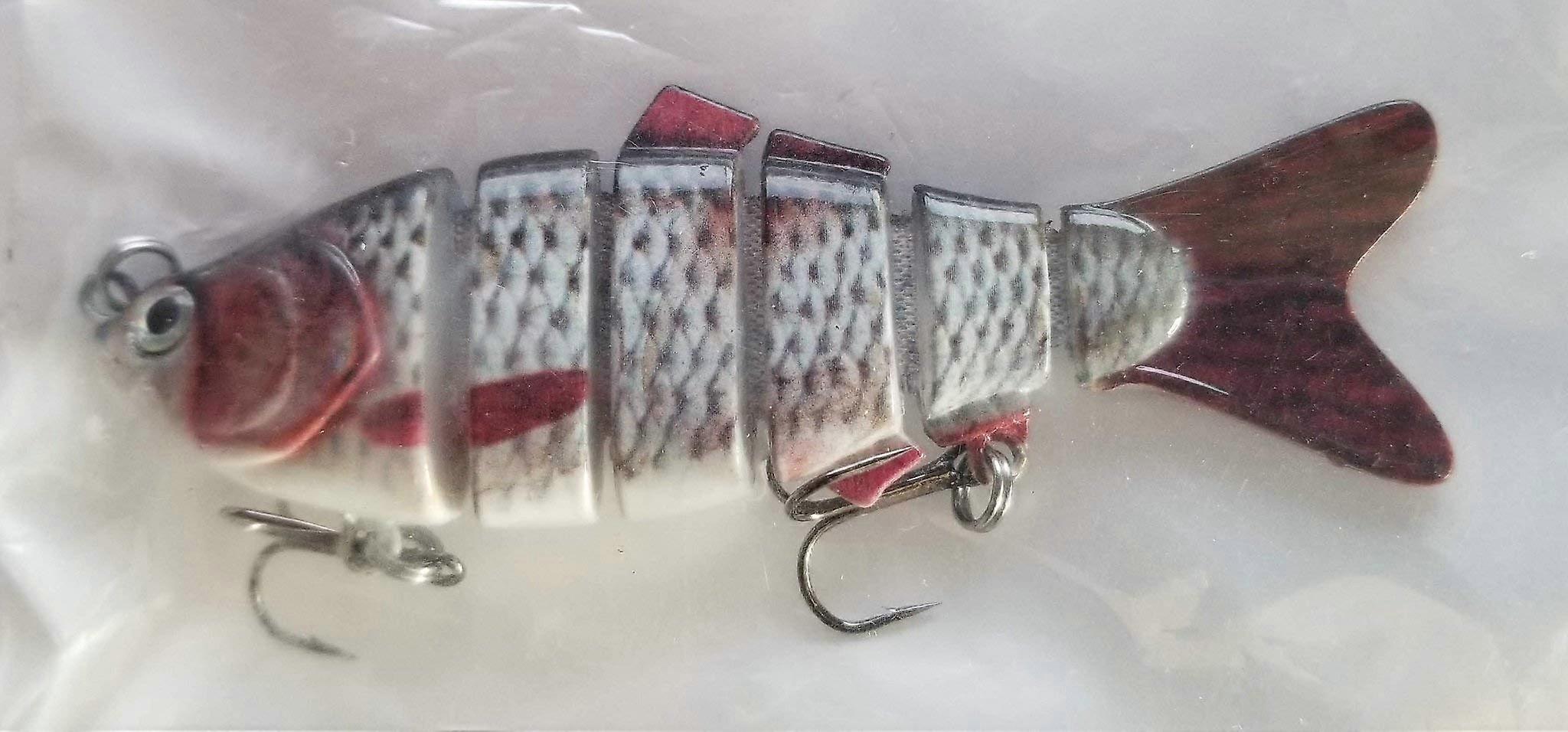 4' Shad Lifelike Swimbait Fishing Lure With Band, 4-Inch Model, Realistic Shad Pattern