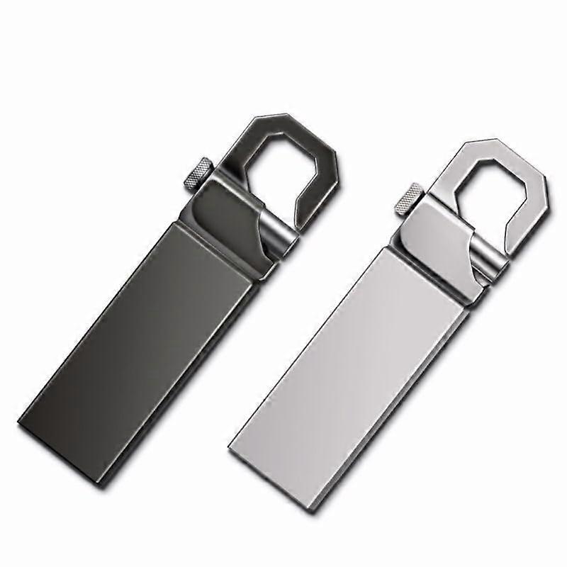 USB Flash Drive Metal Ring Customized Thumb Drive USB 2.0 Memory Stick 128MB 50 Pack