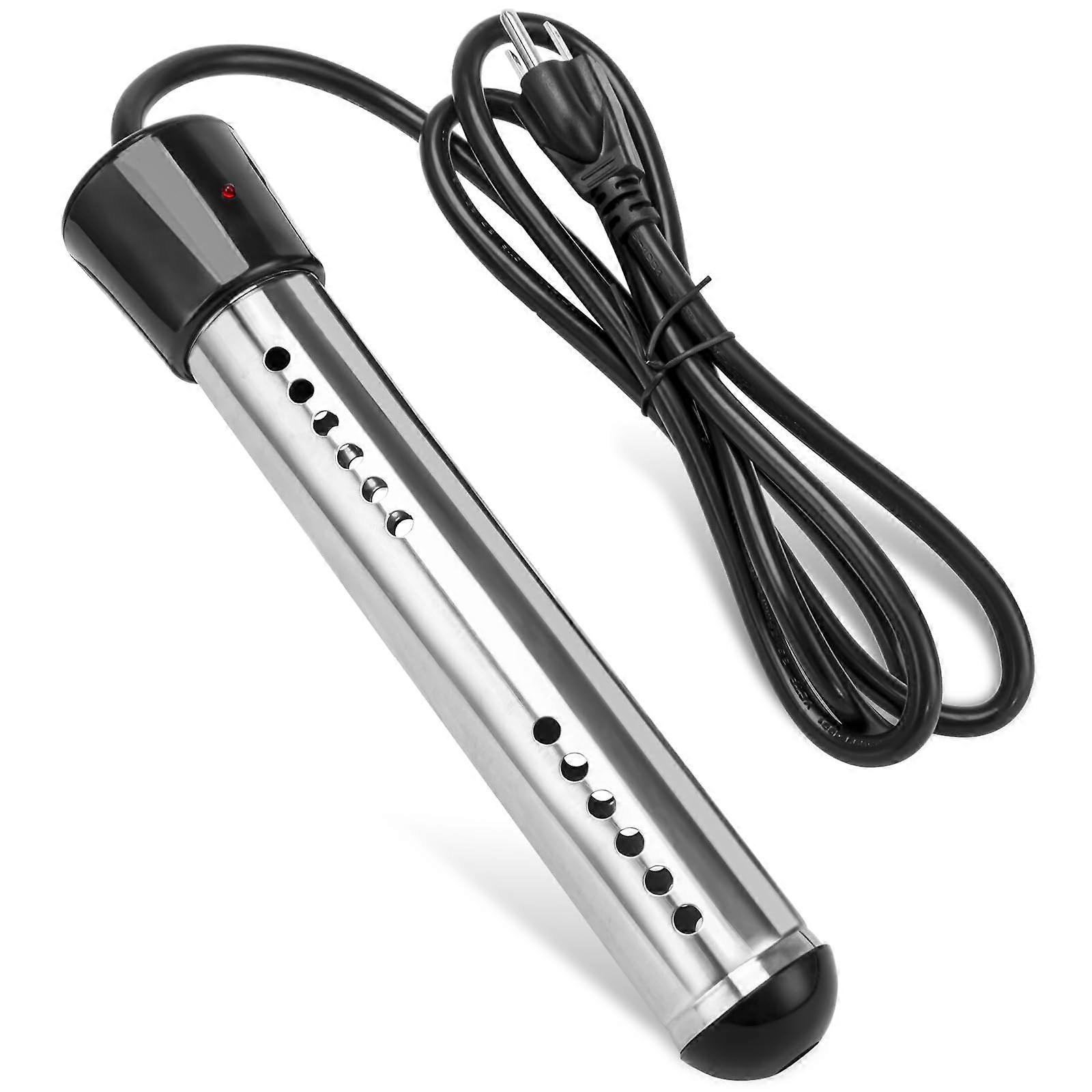 Immersion Water Heater 2000W Stainless Steel Bucket Heater with Intelligent Temperature Control and LCD Thermometer