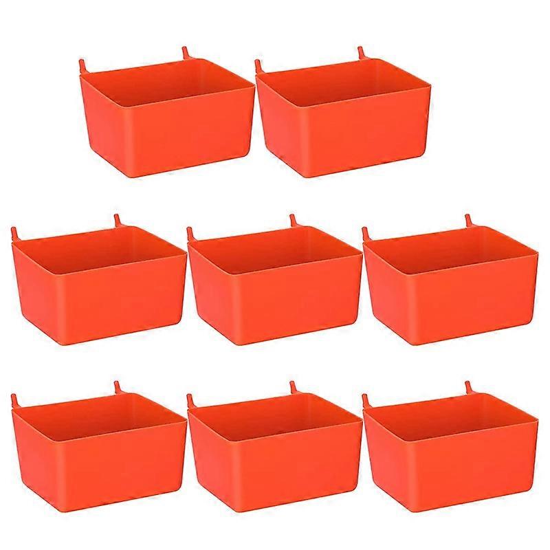 8 Pieces Bins Kit Parts Storage (Red)