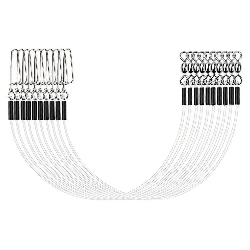 Fluorocarbon Fishing Leader 20LB-80LB Invisible Fluorocarbon Leaders With Twists And Snap Fluorocarbon Leaders Line 12PCS Parts