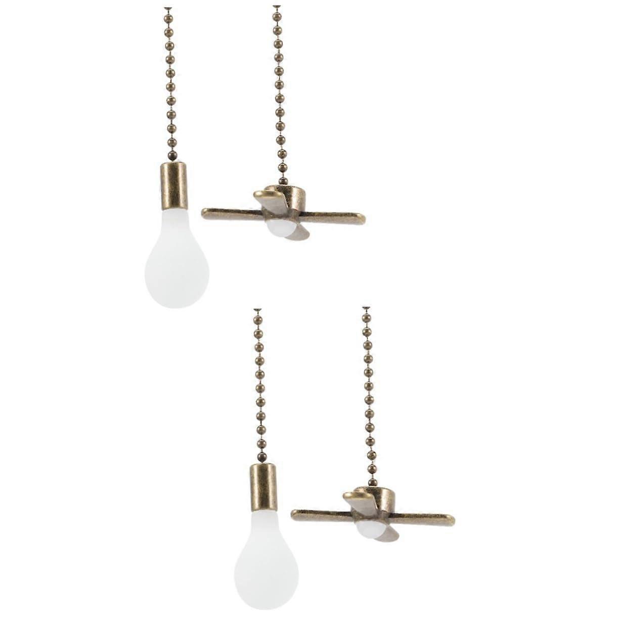 4 Pcs Fan Light Pull Chain Extension Decorative Ceiling Fan Pulls with Unique Style for Light Fixtures and Ceiling Fans