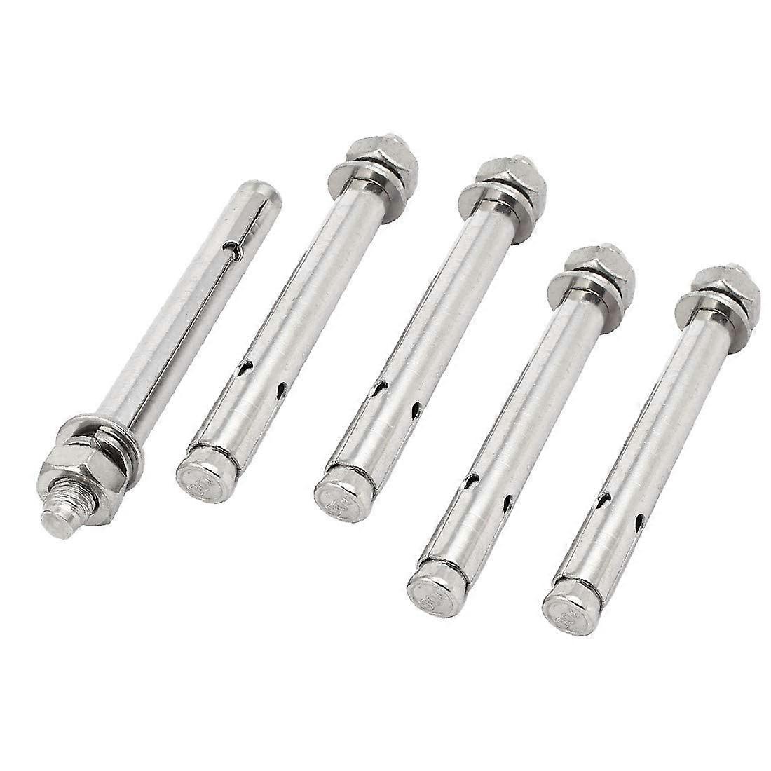 M10x120mm 304 Stainless Steel Air Condition Fitting Sleeve Anchor Expansion Bolt 5pcs (Color : Multiple Colors, Size : Medium)
