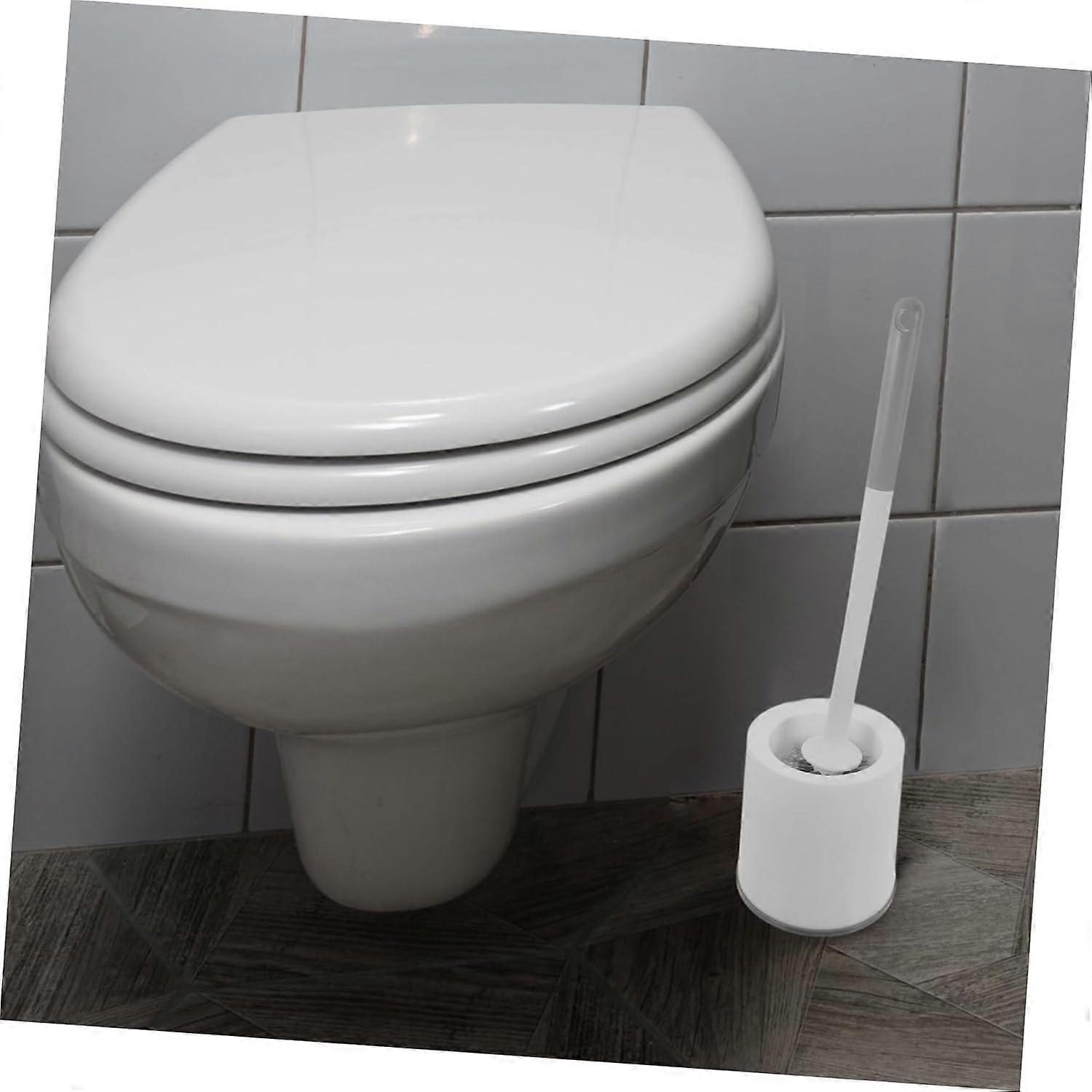 White Plastic Bathroom Cleaning Brush Set