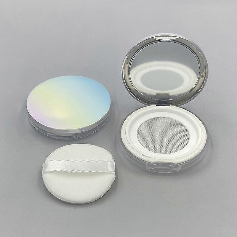 3g Ultra-thin Empty Loose Powder Box Pot Makeup Jar Sifter Container Puff Mirror