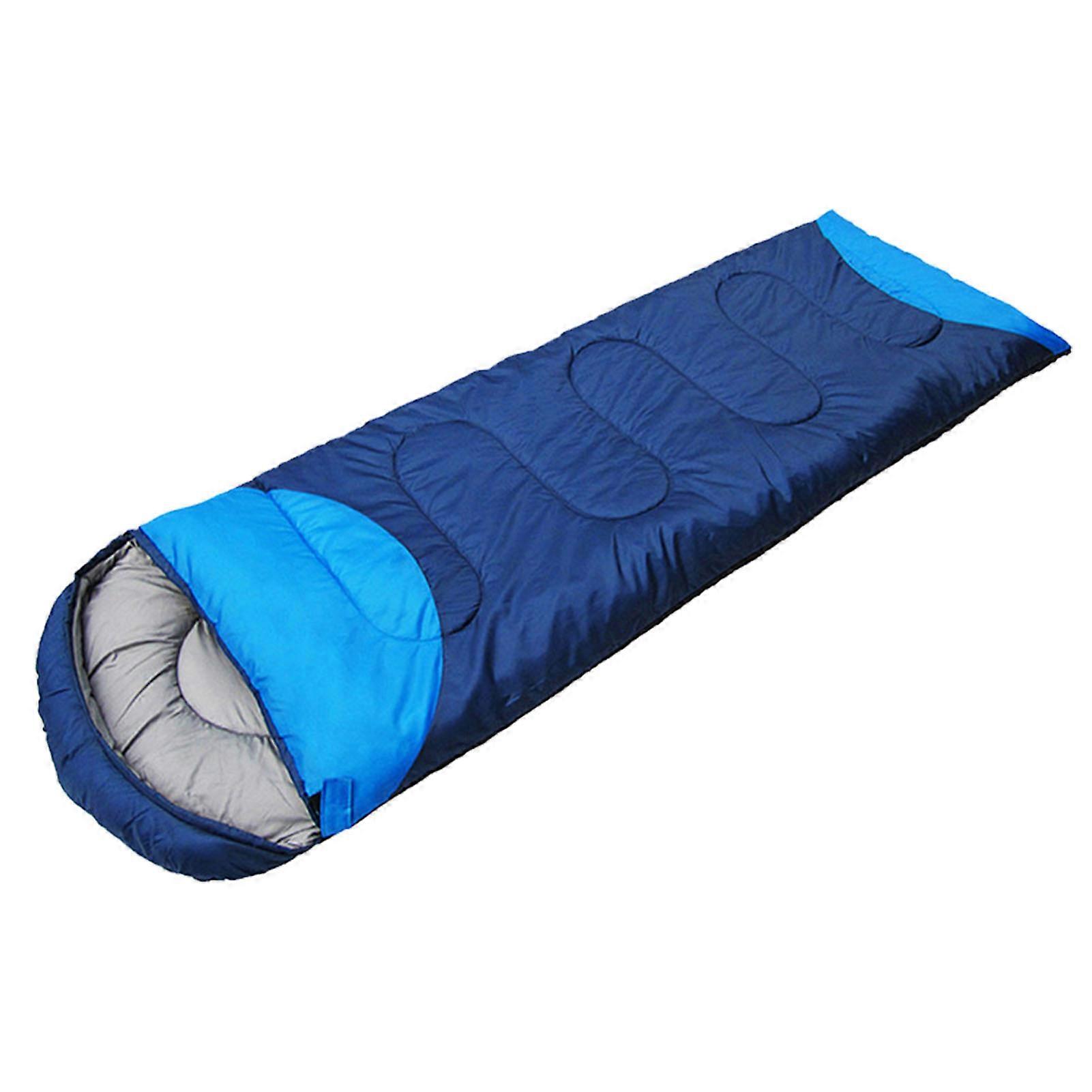 Camping Sovsäck Enkelsömmar 4 säsonger Universal Utomhus Resor Andningsbar Varm Utrustning Medium Cyan 1.35
