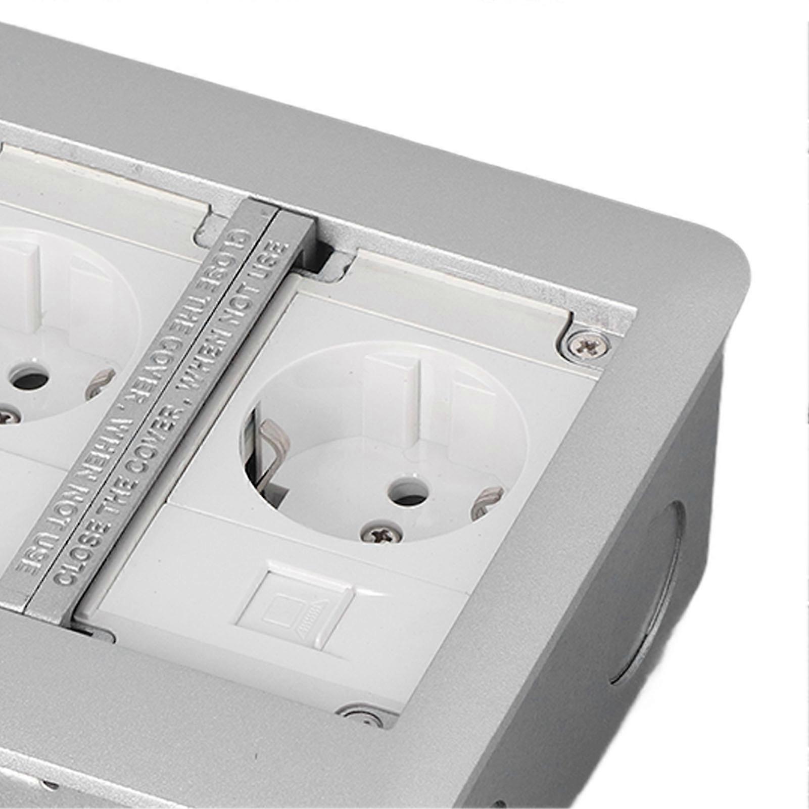 Power Socket Multifunctional 2 Outlets Flame Retardant Waterproof Recessed Outlet