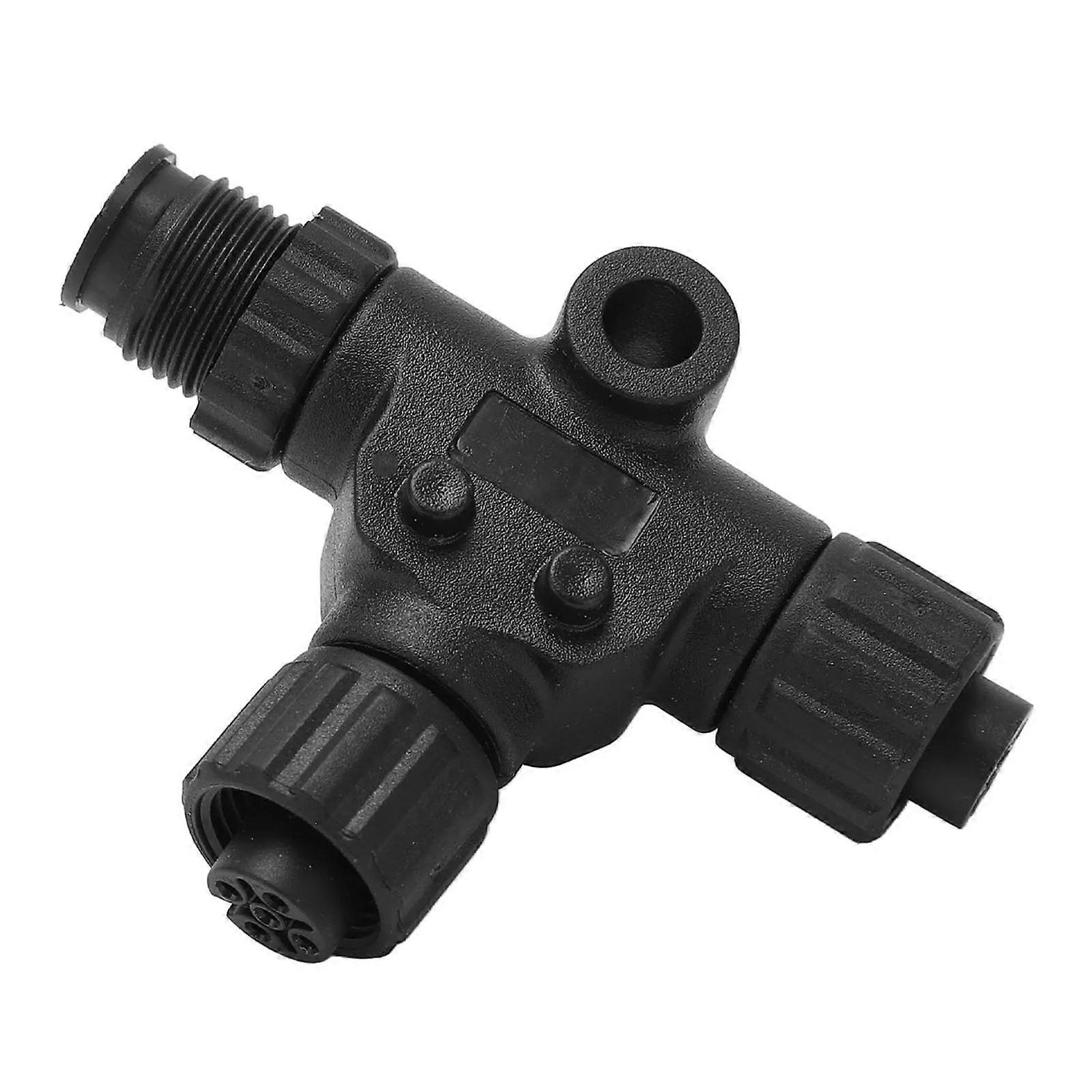 T Connector 3 Port Waterproof Connector Marine Internet Connector Quick Installation ABS & Metal for Matsutec NMEA2000