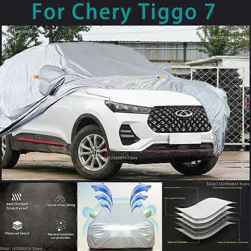 Για CHERY Tiggo7 210T Αδιάβροχα πλήρη καλύμματα αυτοκινήτων Εξωτερική προστασία ήλιου UV Σκόνη βροχής Χιόνι προστατευτικό αυτόματο προστατευτικό κάλυμμα