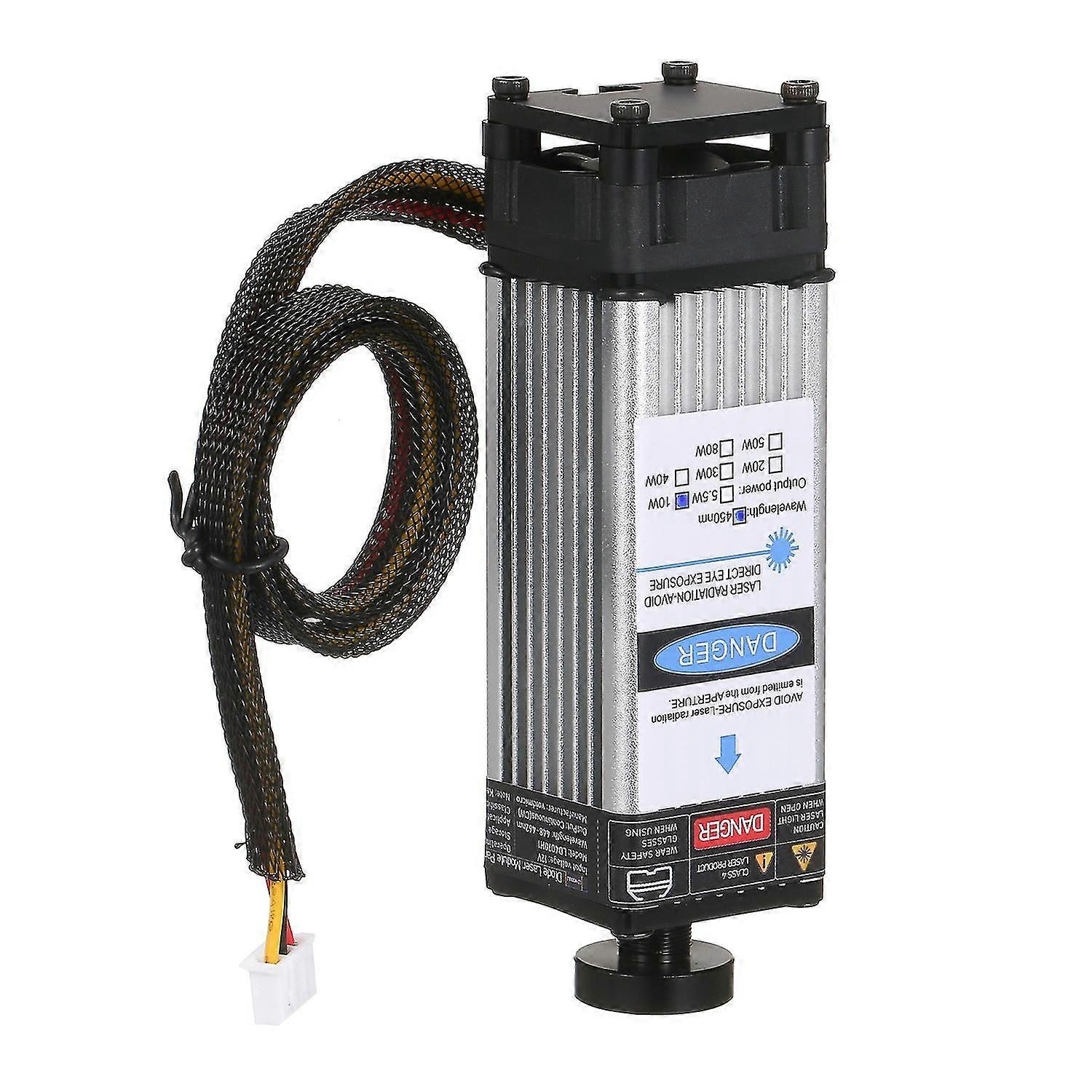 Geevorks 450nm 80W Laser Module Fixed Focal Length Laser Engraving Head High Speed Laser Engraver Cu