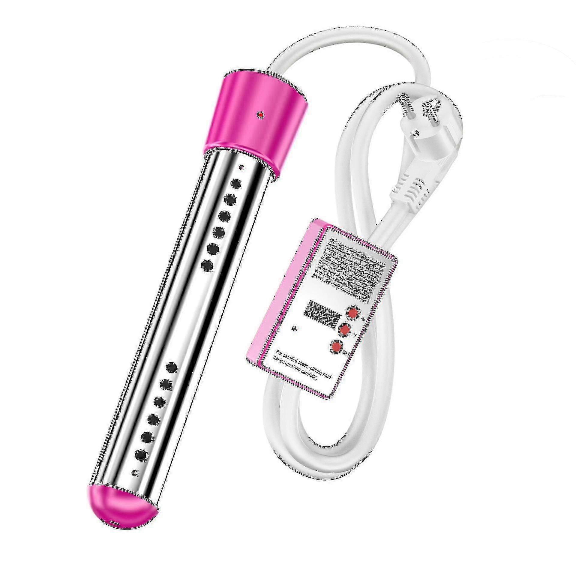 電気水中温水器 3000W タイマー付き高速プール暖房ロッド - ピンク