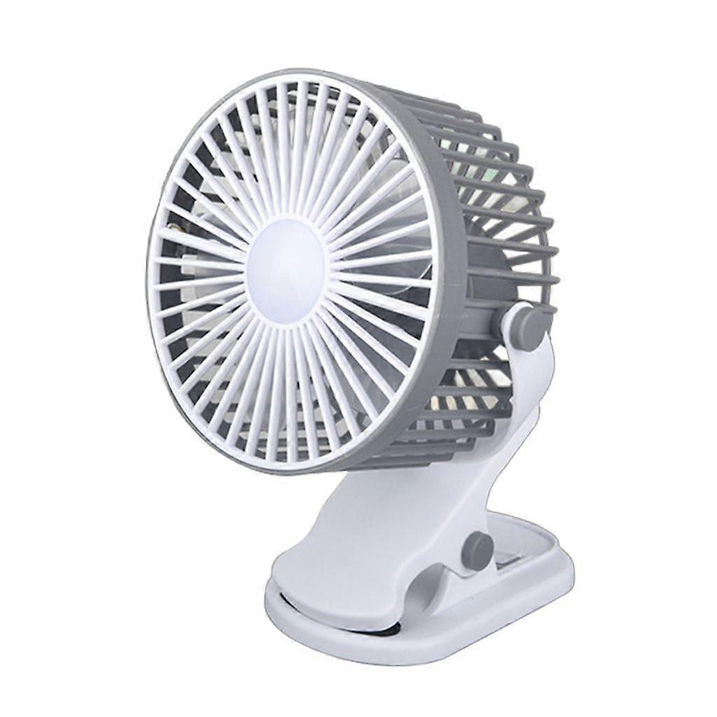 Cooling Fan with Clamp Rechargeable USB 3 Speed Sleeping MuteFan for Bathroom