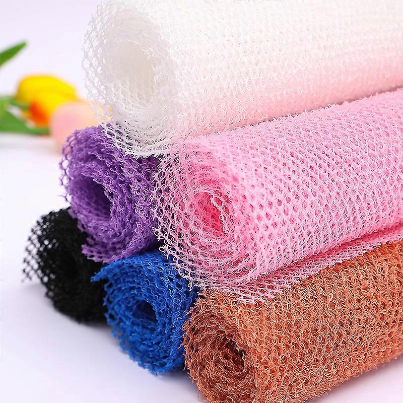 Pieces African Net Sponge African Exfoliating Net Mesh Bath Sponge Long Exfoliating Scrub for Body Smoother Skin (Assorted Colors, 25.6 x 7.9 Inch)