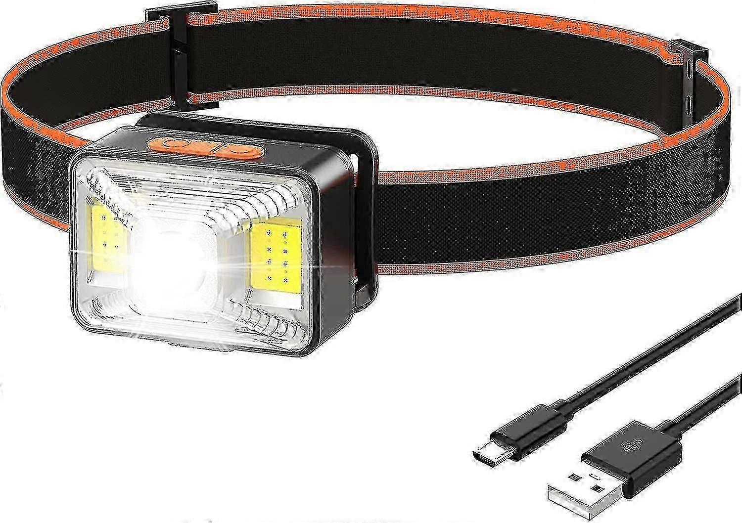 Led Head Torch, Head Lamp Rechargeable 1800mah 1800 Lux Super Bright With 5 Light Modes Red Lightwhite Light Ipx5 Waterproof Light Head Torch For Fis