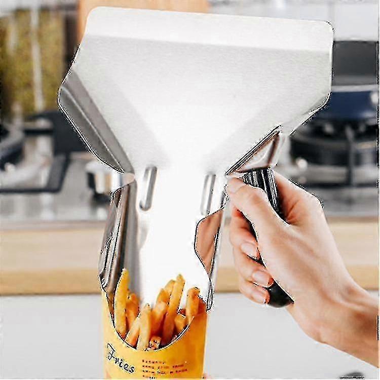 ملعقة بطاطس مقلية سميكة ، ملعقة فشار من الفولاذ المقاوم للصدأ ، ملعقة تغليف المواد الغذائية-ZZY